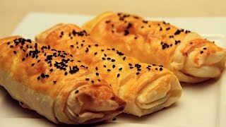 Peynirli Rulo Börek Tarifi  Hazır Yufkadan Kolay Çıtır Börekler [upl. by Eenel902]