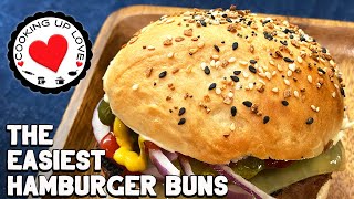 Quick Hamburger Buns From Scratch  30 Minute Burger Buns Recipe  Cooking Up Love [upl. by Annil]