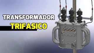 Partes y Funcionamiento del Transformador Trifásico  Bien Explicado 3D [upl. by Caresse881]