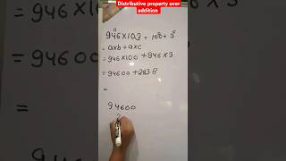 Distributive property over addition  distributive property  maths shortvideo viral maths [upl. by Esilenna586]