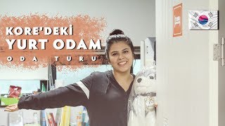 GÜNEY KOREDEKİ YURT ODAM  ODA TURU [upl. by Tasia532]