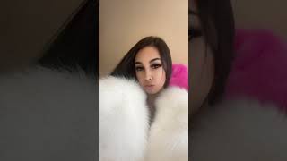 💗Gigi short selfie video in white fox fur [upl. by Nileuqay679]