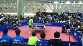 Zhang Chao vs Lin Ju 2011 NA Teams [upl. by Ahsemik]