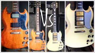 Gibson SG  STANDARD vs CUSTOM Comparison [upl. by Anatnas316]