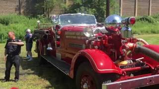 Morristown Fire 1947 Ahrens Fox drafting water in Denville [upl. by Darnoc468]