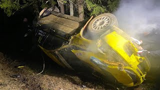 Saaremaa rally 2023 TBortnik rollover ss2 [upl. by Yenaiv]