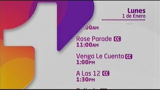 Programación Canal Uno del 1 y 2 de enero de 2018 [upl. by Luella]