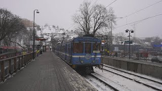 Sweden Stockholm train ride from Henriksdal to Saltsjöbaden [upl. by Bucher205]