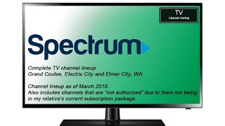 TV Channel Surfing Charter Spectrum Grand Coulee WA March 2018 [upl. by Ococ]