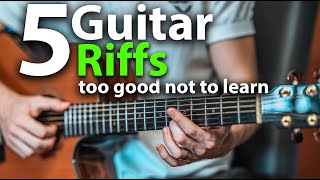 Five Awesome Guitar Riffs Too Good Not To Learn [upl. by Larok825]