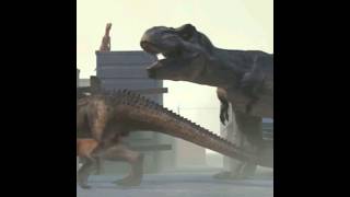 TRex vs Allosaurus vs Atrociraptor Edit viral fypviral fypシ゚ foryou jurassicworld [upl. by Nosnev]