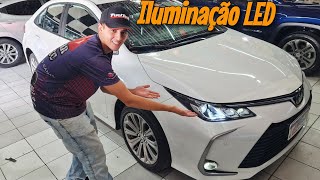 Toyota Corolla Xei 2023 Lâmpadas Ultra Led Faróis  Leds Interno e Placa [upl. by Veronica]