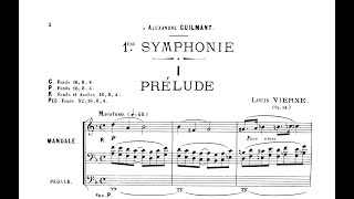 Louis Vierne  Symphonie No1 Op14 Score Video [upl. by Meldon]