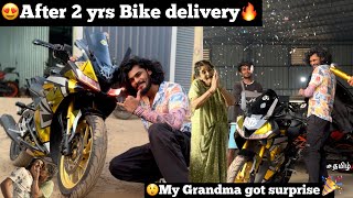 😍After 2yrs Finally Today Jarvis bike 🥳Delivery🔥😲My grandma got surprise🎉 she is very happy♥️ TTF [upl. by Suiramad]