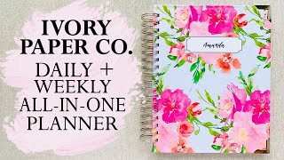 IVORY PAPER CO  PLANNER REVIEW  DAILY  WEEKLY [upl. by Nauqit]