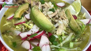 POZOLE VERDE DE POLLO para LA FAMILIA y VENTA DE COMIDA A DOMICILIO [upl. by Eirb]