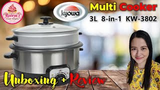 Kyowa Multi Cooker 3L 8in1 KW3802 Unboxing and Review [upl. by Eolanda]