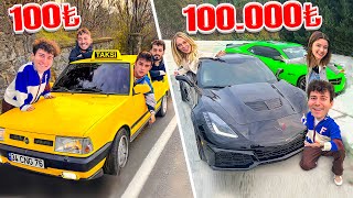 100 TL VS 100000 TL YOLCULUK RoadTrip [upl. by Bird]