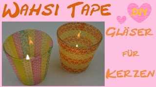 DIY windlichter selber basteln mit WASHI TAPE Deko selber machen  deco lantern [upl. by Palestine658]