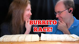 ASMR BURRITOS RACE MUKBANG EATING SOUNDS [upl. by Gates386]