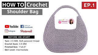 A Very Beautiful Modern Crochet Bag Tutorial  Trendy Crochet Bag EP1 [upl. by Oiludbo]