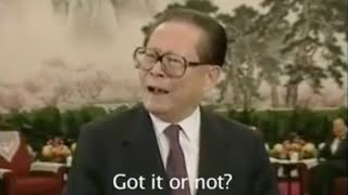 Jiang Zemin lectures Hong Kong reporters at press conference in 2000 [upl. by Hilaria]