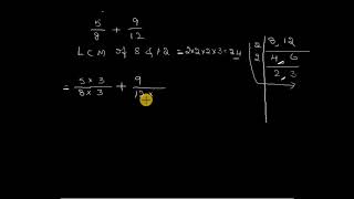 Addition of unlike fractions  Class 6 [upl. by Niven48]