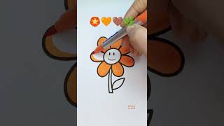 How to colour a flower😍 Satisfying art shorts art satisfying flower mohonasartworld [upl. by Lladnew]