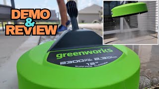 Greenworks 12 in Surface Cleaner Pressure Washer Attachment  Review amp Demo [upl. by Uphemia152]