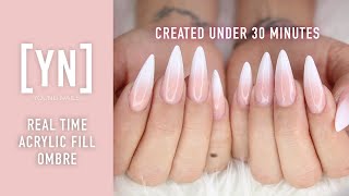 Real Time  Acrylic Fill Ombre  Done In Under 30 Minutes [upl. by Jaehne978]