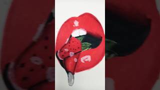 drawing tekenen lippen juicy netherlands strawberry You like it What next 🌺❤️ [upl. by Yelsnia]