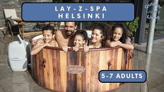 LayZSpa Helsinki AirJet  7 Person Inflatable Hot Tub  Outdoor Luxury Living [upl. by Koss670]