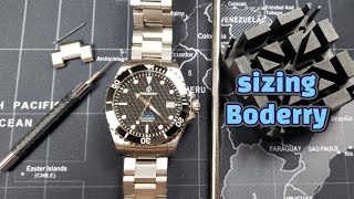 Cotter Pin Watch Bracelet Sizing on a Boderry Sea Turtle Titanium [upl. by Atinele865]