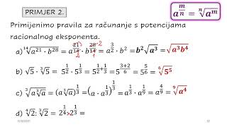 Potencije s racionalnim eksponentom [upl. by Karoly]