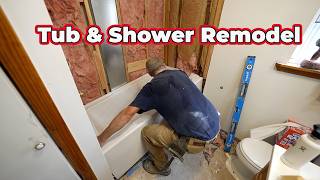 Tub Shower Remodel Timelapse [upl. by Rahmann542]