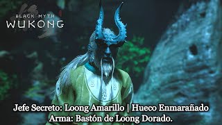 Black Myth Wukong  Jefe Secreto Loong Amarillo  Hueco Enmarañado  Arma Bastón de Loong Dorado [upl. by Anabella179]