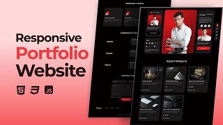 Responsive Portfolio Website Using HTML CSS And JavaScript [upl. by Anagrom523]