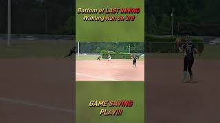 Clutch Double Play GameSaving Catch in Final Inning 🥎🔥 [upl. by Enwad]