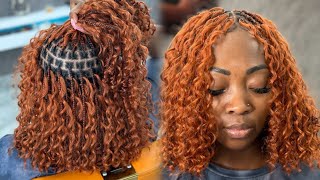 How to do Boho Knotless Braids using curly packed hair only [upl. by Lotsyrc]