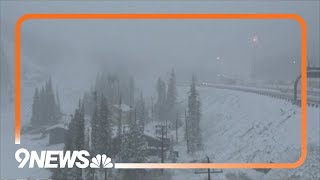 Winter storm Snow falls in Colorado mountains [upl. by Eromle970]