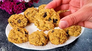 Tasty Diet Cookies With Oats And Apples In 5 Minutes No Sugar No Flour No Butter [upl. by Sauls]