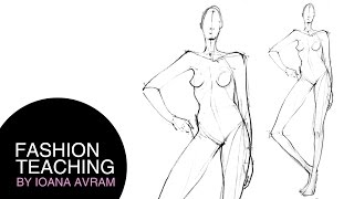 How to draw a croquis for fashion illustration [upl. by Aleahs]