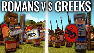 Minecraft ROMANS VS GREEKS  Ancient Wars [upl. by Nahgeam]