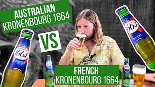 Kronenbourg 1664 Review  Australian vs French Brewed [upl. by Murdocca]