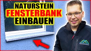 NATURSTEIN FENSTERBANK EINBAUEN  Außen amp nach dem verputzen  Home Build Solution [upl. by Orlando525]