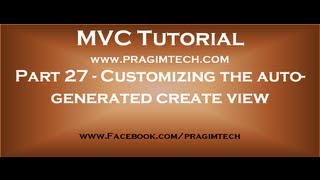 Part 27 Customizing the autogenerated create view [upl. by Leupold]