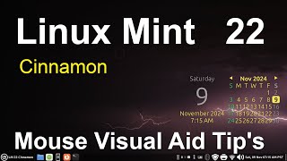 Linux Mint 22  Cinnamon  Mouse Visual Aid Tips [upl. by Acimak989]