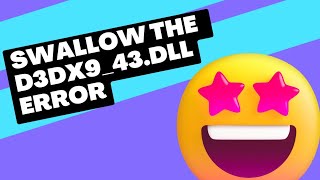 How to Fix D3DX943dll Missing Error  New Methods [upl. by Hsekar]