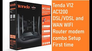 Tenda V12 AC1200 Dualband Wi Fi Gigabit VDSLADSL Modem Router [upl. by Vannie70]