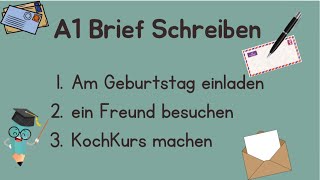 A1 Brief Schreiben  deutsche Brief schreiben  Goethe schreiben Prüfung  learn German [upl. by Junko608]